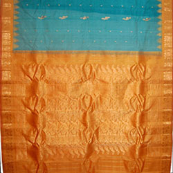 Click Here For Bigger Zoom - Gadwal Seico Saree - Rama Green Colour GSS-15